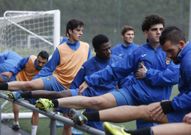 Los canteranos Richard y Abraham entrenaron con el grupo. 