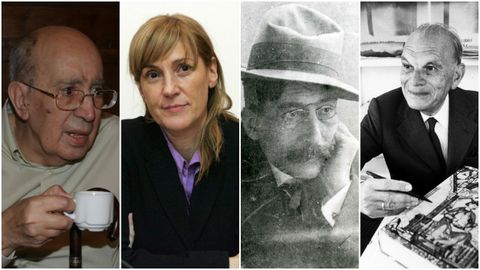 Antón Tovar (1921-2004), Begoña Caamaño (1964-2014), Enrique Labarta Pose (1863-1925) e Miguel González Garcés (1916-1989).