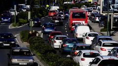 Atascos en el centro por las compras de Navidad