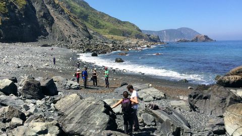 Playa de arena negra de Teixidelo, en Cedeira, en una imagen de archivo.