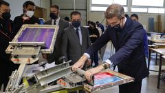 N��ez Feijoo en el Centro Integrado de Formaci�n Profesional Compostela, de Santiago, donde present� los datos de inserci�n laboral