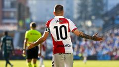 Iago Aspas, frustrado, durante su participaci�n en el Celta-Alav�s.
