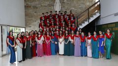Graduaci�n de alumnos de bachillerato del colegio Cristo Rey de O Carballo (Oleiros).