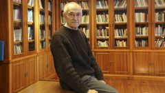 Ant�n Santamarina, catedr�tico em�rito e coordinador do Seminario de Onom�stica da Real Academia Galega, este martes no Instituto da Lingua Galega en Santiago.