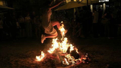 Cacharela en la plaza 8 de Marzo, en Santiago