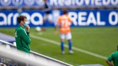 Jos� �ngel Ziganda en un entrenamiento en el Carlos Tartiere
