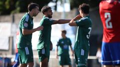 Pujol junto a Monju en un partido de esta pretemporada. 