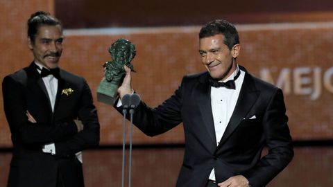 Antonio Banderas ha recibido el Goya a mejor actor, el primero de toda su carrera, por Dolor y gloria