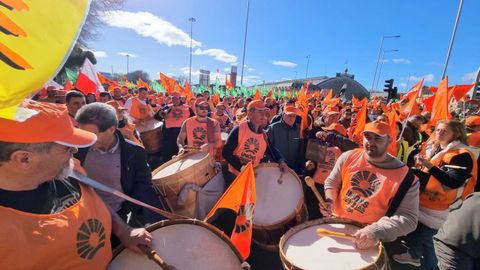 Imagen de archivo de una protesta de ganaderos de Galicia en Madrid