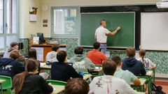 Una clase de secundaria de un instituto de Ourense, en una imagen de archivo