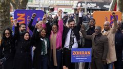 Zohran Mamdani, en una acto electoral en Nueva York.