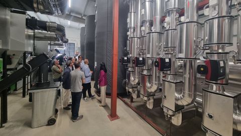 Inauguraci�n de la red de calor con calderas de biomasa en el campus de Lugo