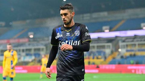 Gast�n Brugman, en un partido con el Parma