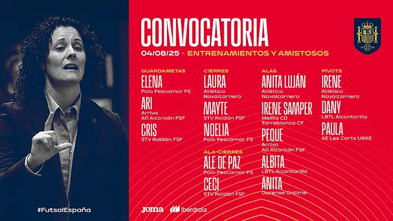 La gallega Ale de Paz en la lista de la selección para preparar el primer Mundial de fútbol sala femenino de la historia