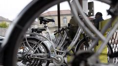 Servicio de alquiler de bicicletas de Santiago, desaparecido en el �ltimo a�o. 