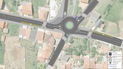 Plano de la nueva glorieta que se construir� en A Barqui�a