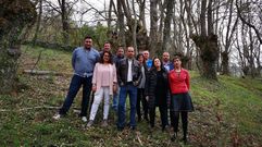 H�ctor Corujo, no centro, con varios integrantes da s�a candidatura