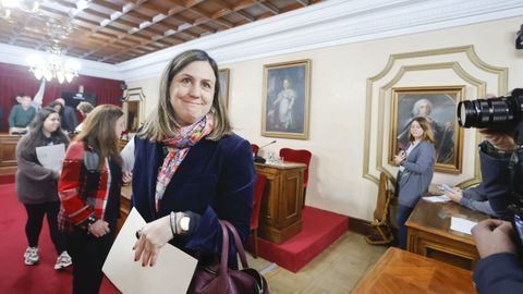 Mar�a Reigosa, al finalizar el pleno