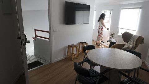 El �ltimo apartamento, algo m�s peque�o, conserva la puerta original de acceso a la fachada