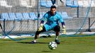 Juan Carlos durante el entrenamiento en El Requexon