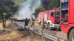 Imagen de uno de los dos helic�pteros accidentados en Grecia