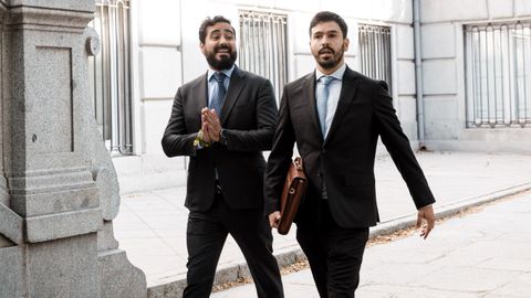 Alvise en su llegada al Tribunal Supremo.