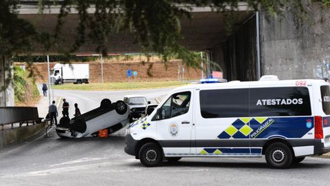 Un equipo de Atestados acudi al accidente