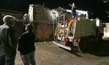 El techo del alpendre se vino abajo aunque por suerte no hubo que lamentar da�os personales. 