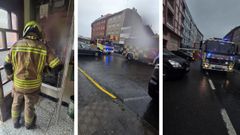 Incendio en un edificio en Freixeiro, en Nar&oacute;n
