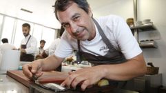 Javier Olleros, en la cocina de su restaurante Culler de Pau
