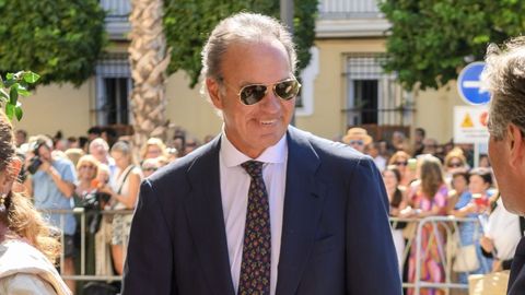 Bert�n Osborne, en la boda de Cayetano Mart�nez de Irujo, en una de sus �ltimas apariciones p�blicas