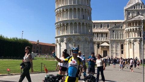 Pi�eiro hizo un salto en el camino para visitar Pisa