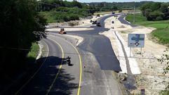 Aspecto actual de las obras en el enlace de la autov�a con la N-540