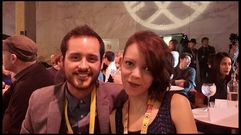 El realizador peruano Juan Daniel F. Molero y la actriz principal Muki Sabogal, ayer en los inicios de la ceremonia de entrega de los Tiger Awards en el Festival Internacional de R�terdam.