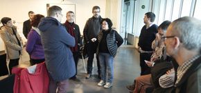 Representantes de las asociaciones de padres gallegas se reunieron en la sala de prensa del Concello. 