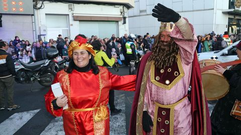 Cabalgata de Reyes Magos en Ribeira.
