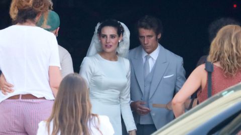 Carmen Raig�n y Marti�o Rivas interpretan a Roc�o Jurado y Pedro Carrasco en el d�a de su boda en Chipiona