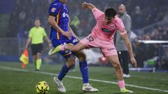 Javi Rodr�guez, durante el Getafe-Celta de este domingo en el Coliseum.