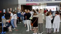 La actividad del servicio de Cardiolog�a se organiz� en el �hall� del HULA.