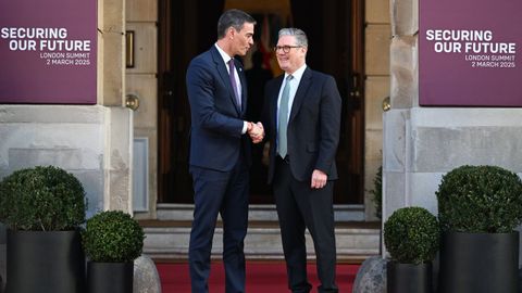 Pedro Snchez y su homlogo britnico, Keir Starmer, en un encuentro el Londres el pasado marzo