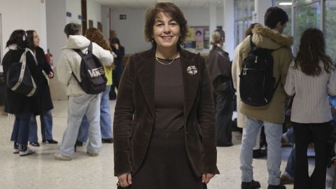 Alba Nogueira, na Facultade de Dereito da USC, onde � catedr�tica de Dereito Administrativo