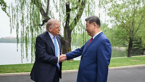 Donald Trump y Xi Jinping durante un momento de la visita del presidente norteamericano a China.