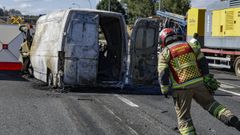 Grav�simo accidente en la A-6 a su paso por Lugo