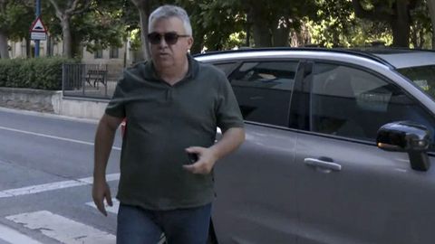 Cerd�, llegando a los juzgados de Tafalla (Navarra).