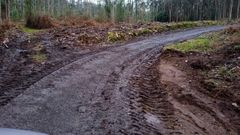 As� qued� la pista de Nois por la que transit� la m�quina retroexcavadora