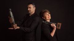 Manuel y Flora Iglesias cuando, en el 2025, se erigieron con sendos Goya