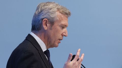 Alfonso Rueda, presidente de Galicia, en Fitur.