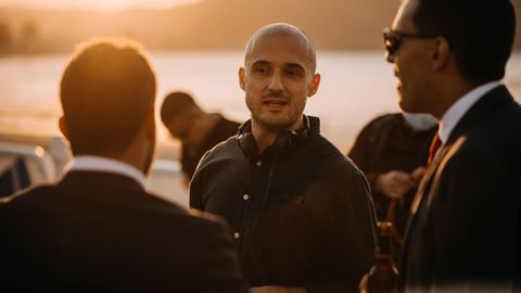 Diego Llorente durante un rodaje