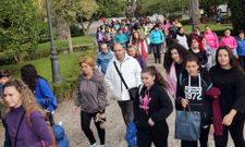 El punto de encuentro fue la Alameda noiesa, y a las once de la ma�ana se dio la salida. 