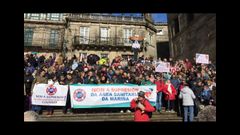 AMaria protesta en Santiago contra los recortes en sanidad